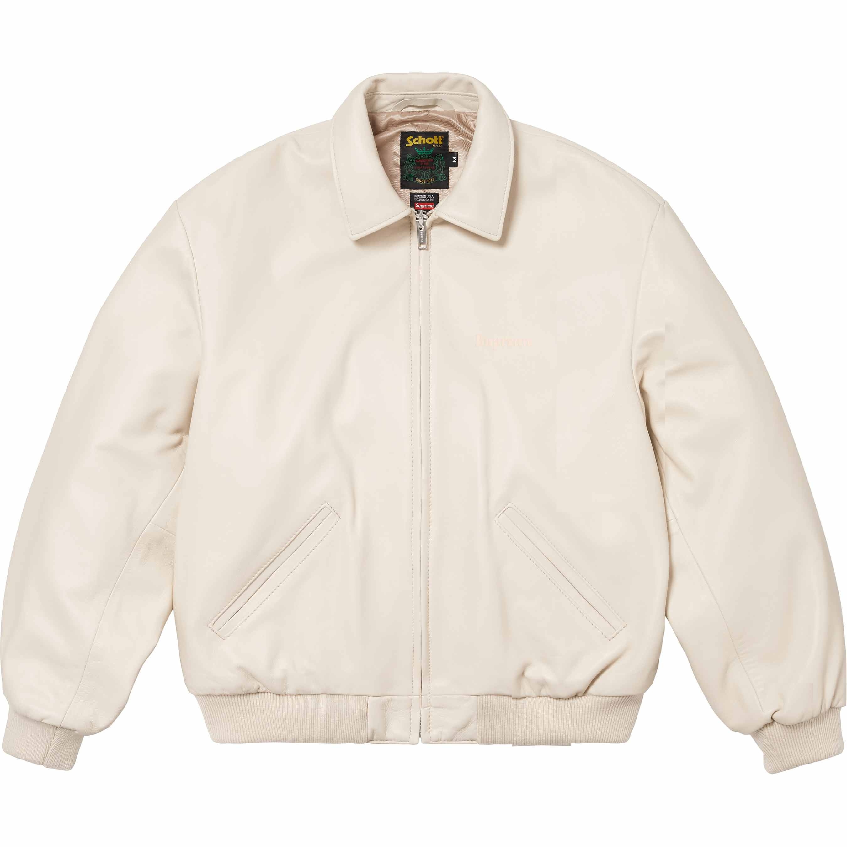 Supreme®/Schott® Hooded Leather Bomber Jacket view 3